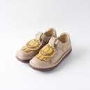 【Lisa Larson × Estacion】ライオン・本革ストラップシューズ（ベージュ）