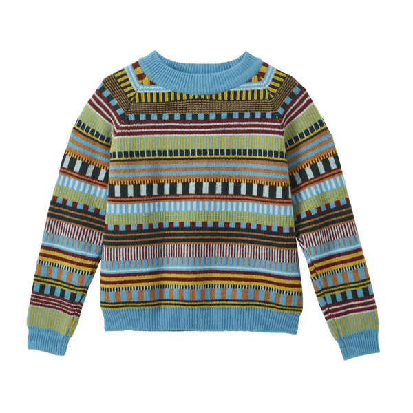 Static Stripeセーター（Turquoise）