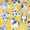 蚊帳生地ふきん（干支づくし・黄）