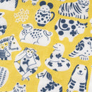 蚊帳生地ふきん（干支づくし・黄）