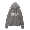 【mucava】ロゴニット前開きパーカー（グレー）