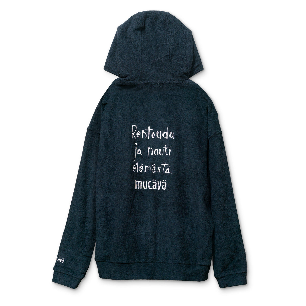 Pomdaisuke obana 25ss パーカー ネイビー ブラック mucava】ニットタオル前開きパーカー（ネイビー）