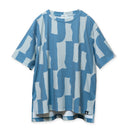 【mucava】キシリトールTシャツ（総柄・ブルー）