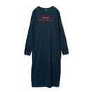 【mucava】キシリトールロゴ長袖Tワンピース（ネイビー）