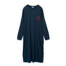 【mucava】キシリトールロゴ長袖Tワンピース（ネイビー）
