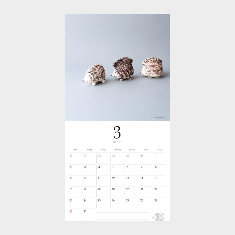 Wall -mounted calendar 2024 (Lisa Larson Ceramic Works)