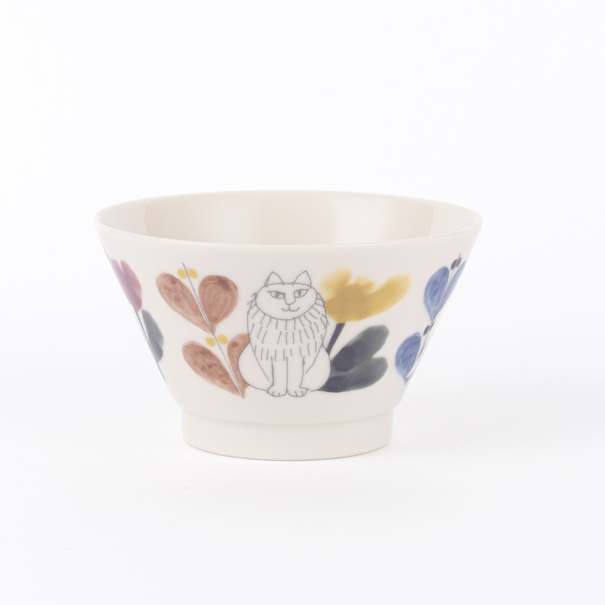 茶碗 （Leaves series スケッチねこたち）