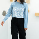 長T襯衫（Ystara）酸藍色