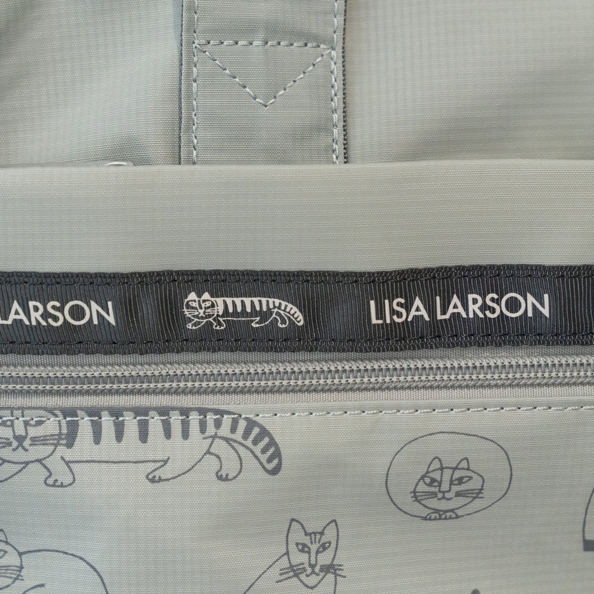 LISA LARSON 猫イラスト ボストンバッグ グレー スケッチねこたち2wayボストンバッグ