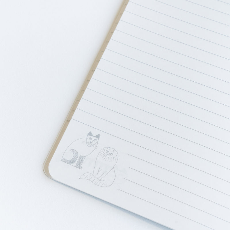 A5 Snow -bleed notebook (sketch cat)