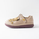 【Lisa Larson × Estacion】ライオン・本革ストラップシューズ（ベージュ）