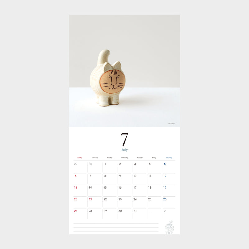 Wall -mounted calendar 2024 (Lisa Larson Ceramic Works)