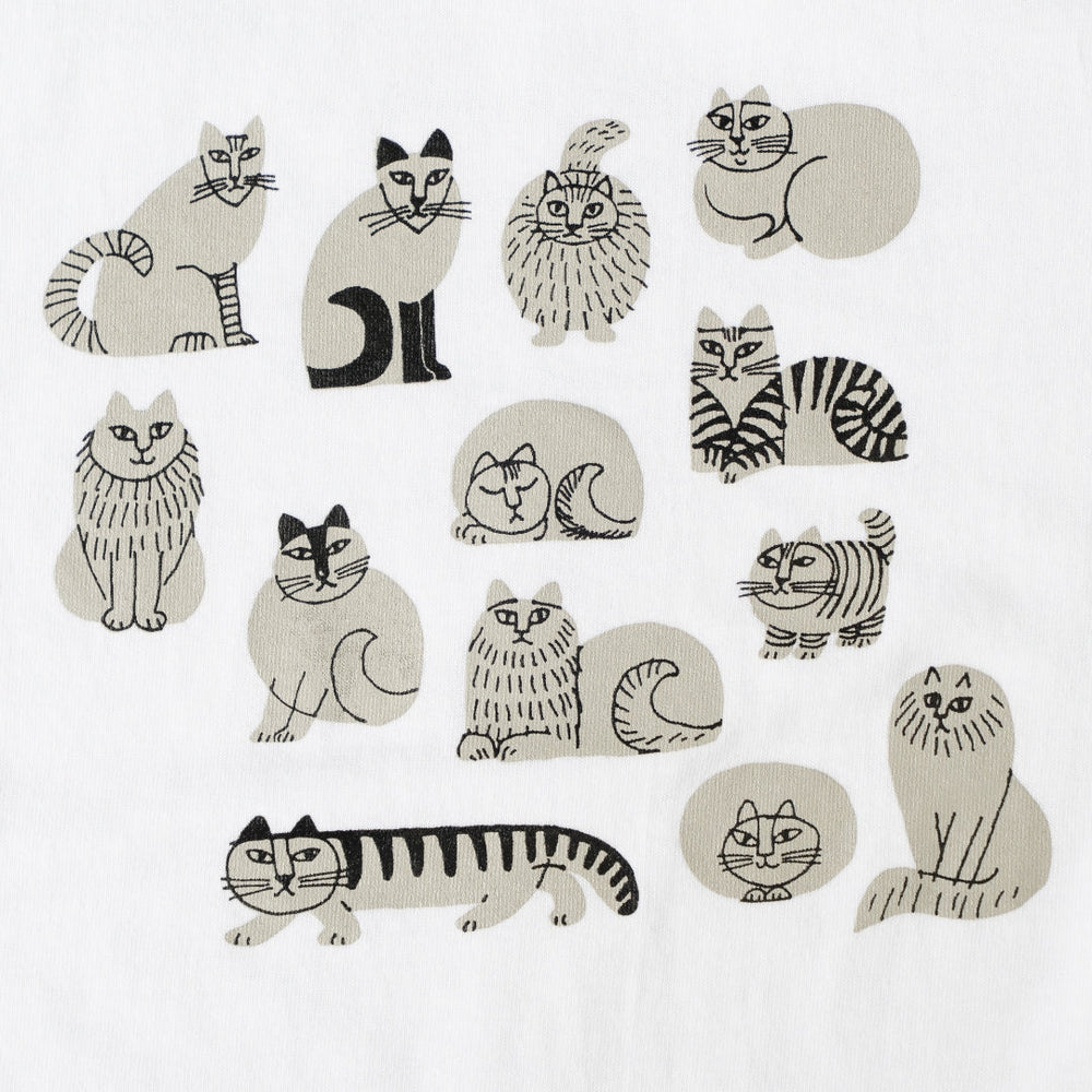 Tシャツ（スケッチねこたち・ホワイト）