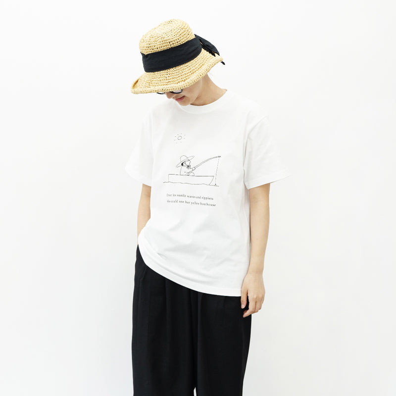 T -shirt (fish rice, boat, white)