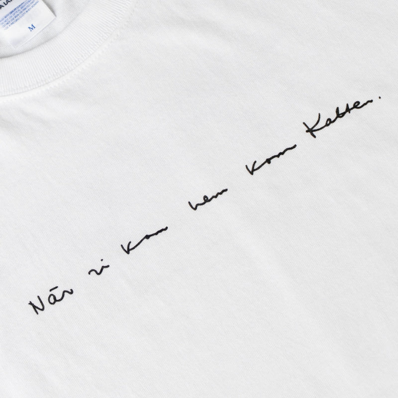 T -shirt (sketch cat and other Leaves Series / Acid Blue)