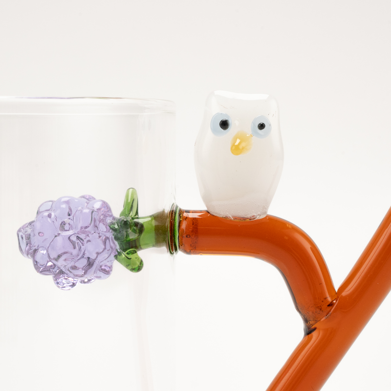 Owl and grape mug