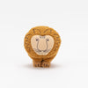 The lion is hugged