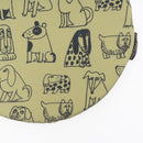 ラウンドシートクッション（スケッチいぬたち）