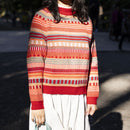 STATIC STRIPE Sweater (Dubonnet)