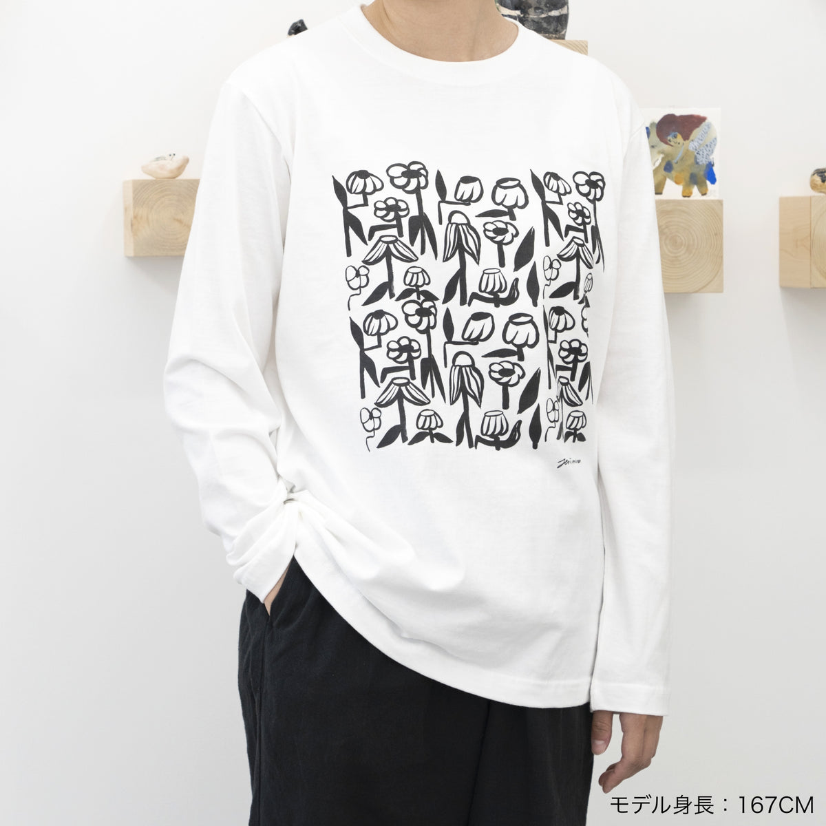 Yoli ホワイト 長袖Tシャツ ロングスリーブTシャツ(ホワイト) – Shizuka Kudo official