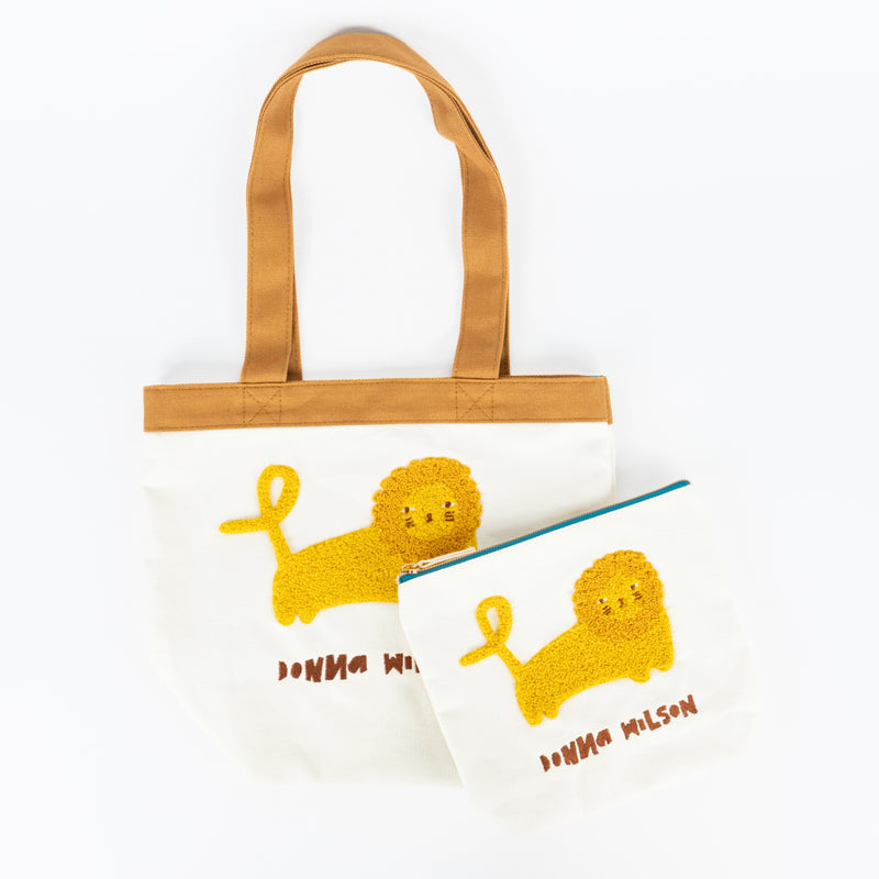 Embroidered mini tote
