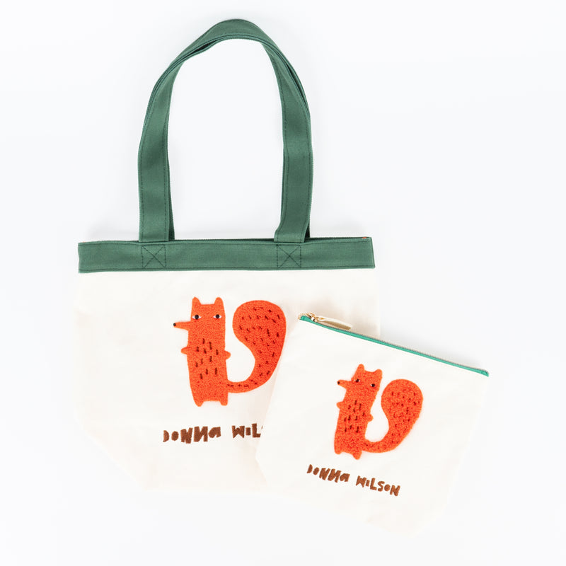 Embroidered mini tote