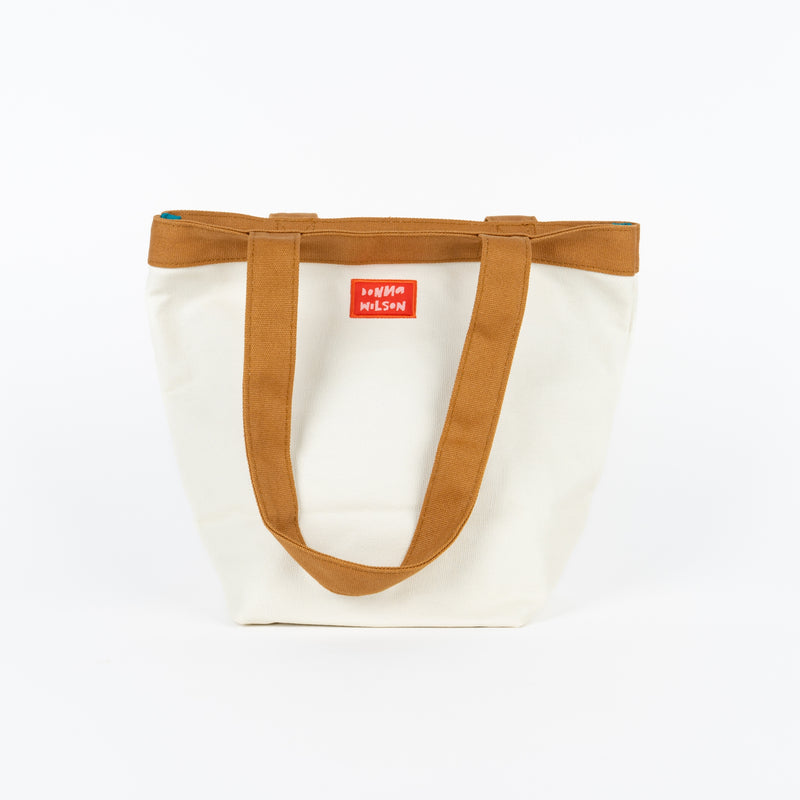 Embroidered mini tote