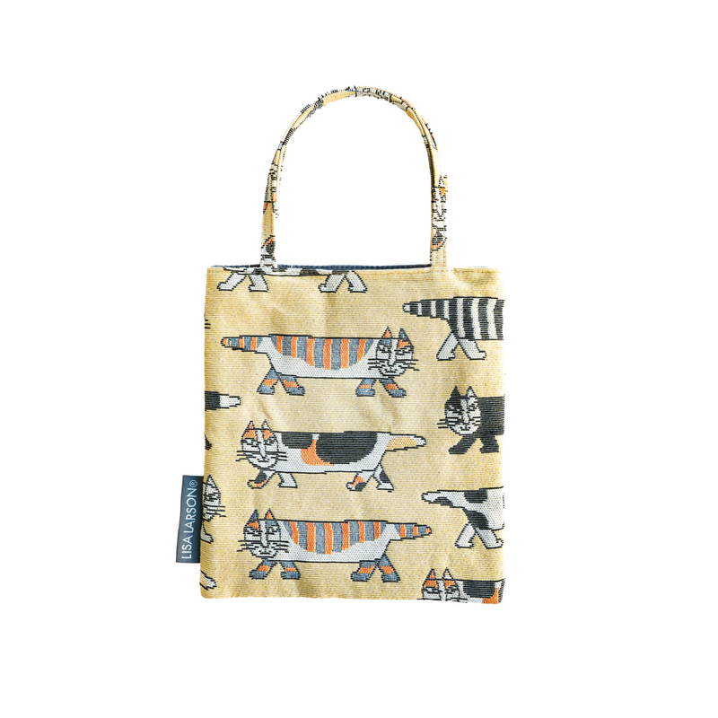 ミニトートバッグ(ロッツオブキャット・ベージュ) ミニトートバッグ(ロッツオブキャット・ベージュ)