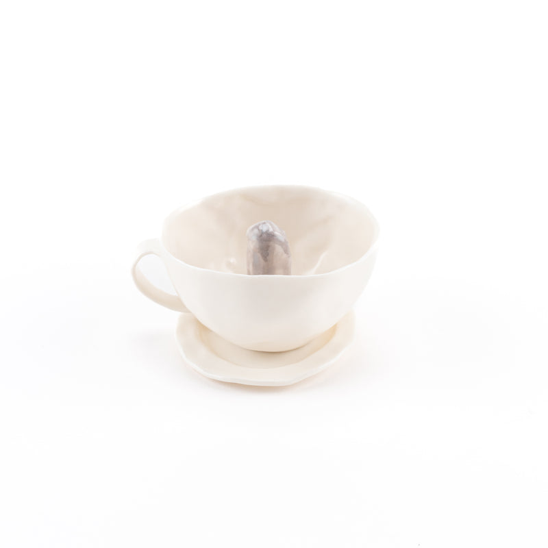 Coffee cup with a good idea (Terrier, Gray, Sayashiya) No.4