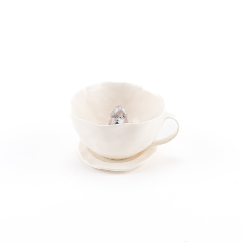 Coffee cup with a good idea (Terrier, Gray, Sayashiya) No.10