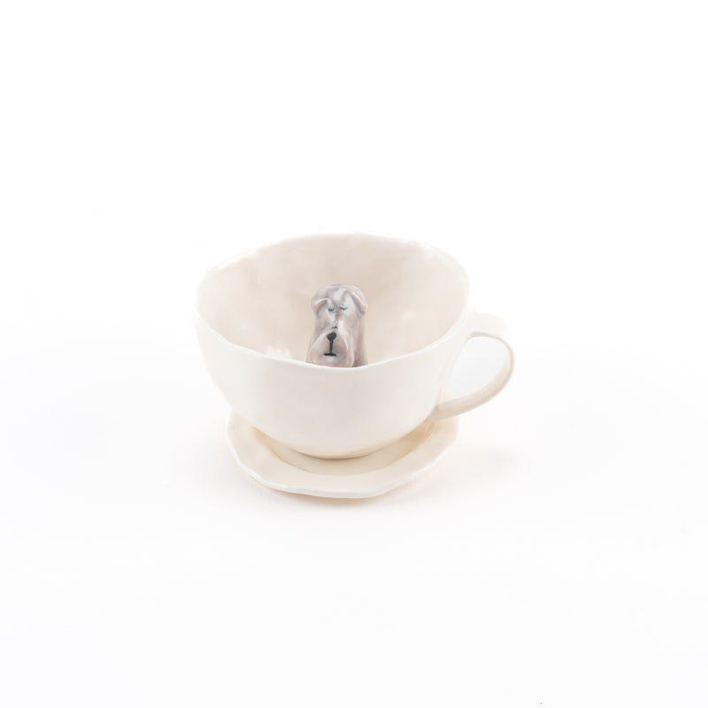 Coffee cup with a good idea (Terrier, Gray, Sayashiya) No.11