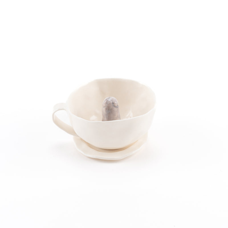Coffee cup with a good idea (Terrier, Gray, Sayashiya) No.12