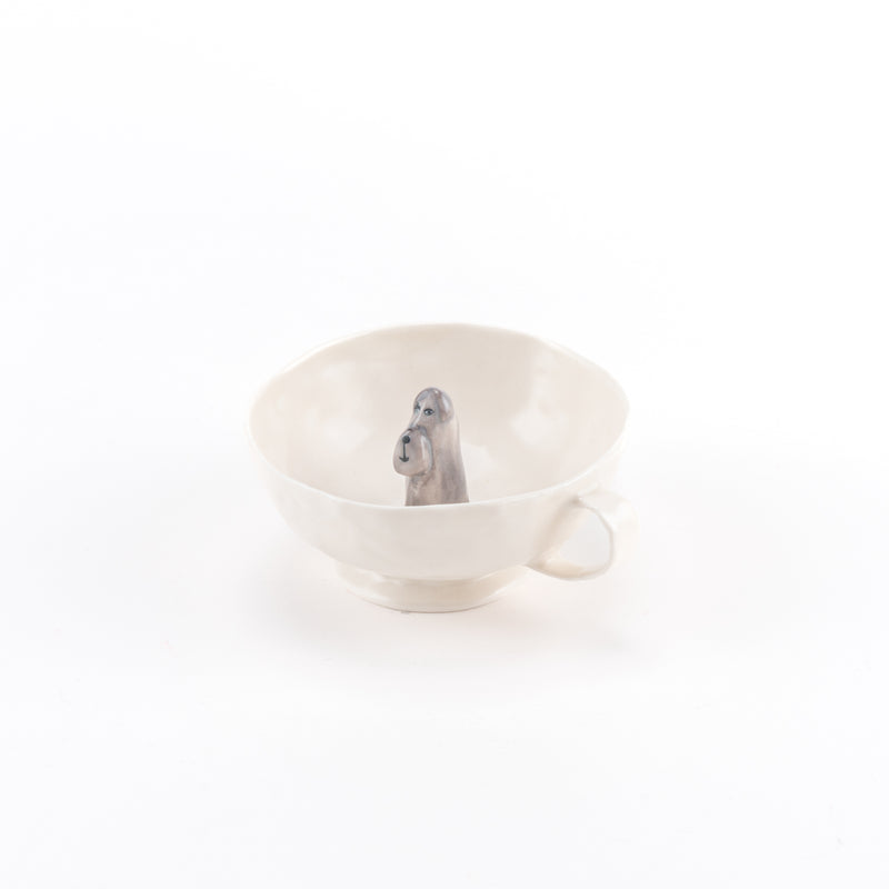 Happy tea cup (Terrier, Gray, Petchi) No.2