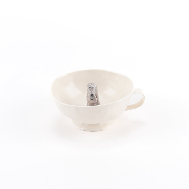 Happy tea cup (Terrier, Gray, Pachiri) No.3