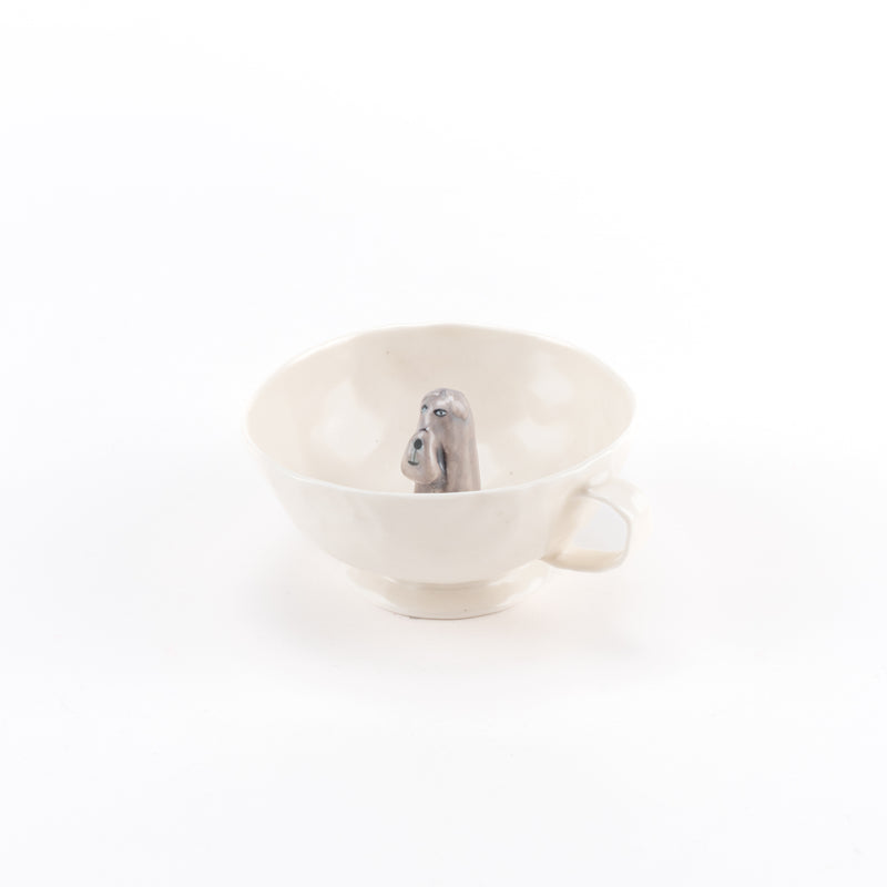 Happy tea cup (Terrier, Gray, Pachiri) No.3