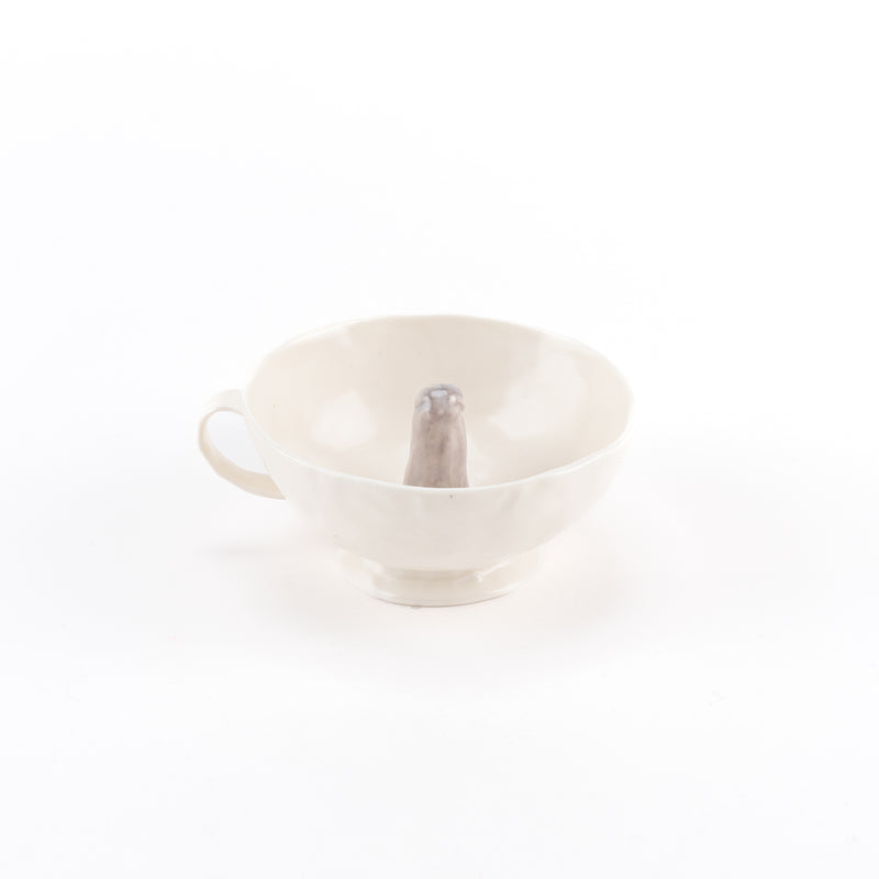 Happy tea cup (Terrier, Gray, Pachiri) No.3