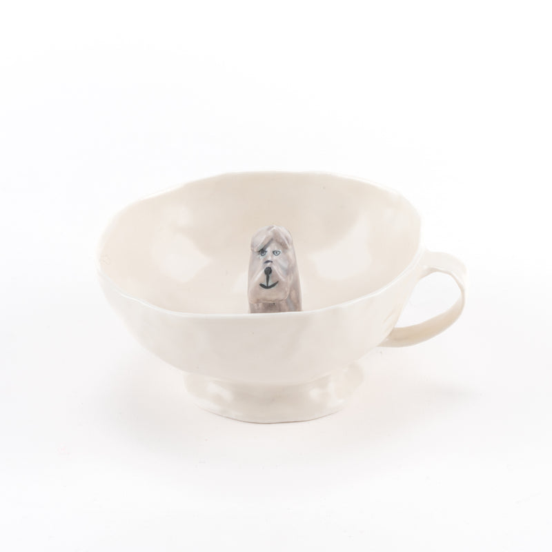 Happy tea cup (Terrier, Gray, Petchi) No.7