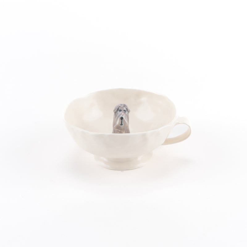 Happy tea cup (Terrier, Gray, Petchi) No.10