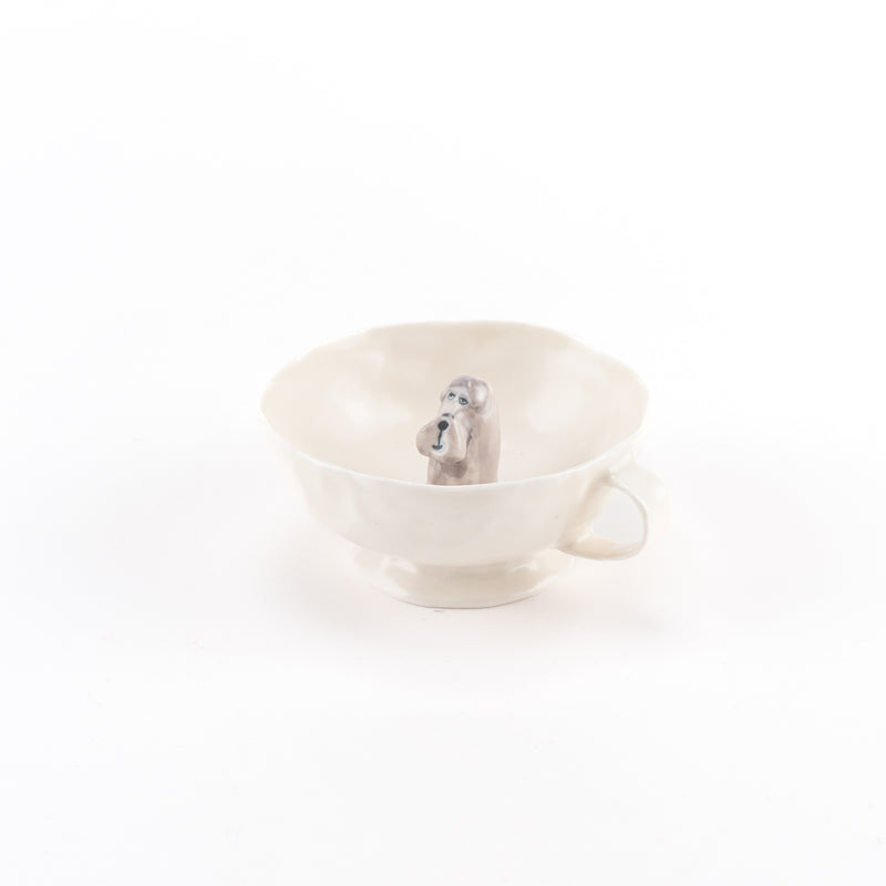 Happy tea cup (Terrier, Gray, Petchi) No.13