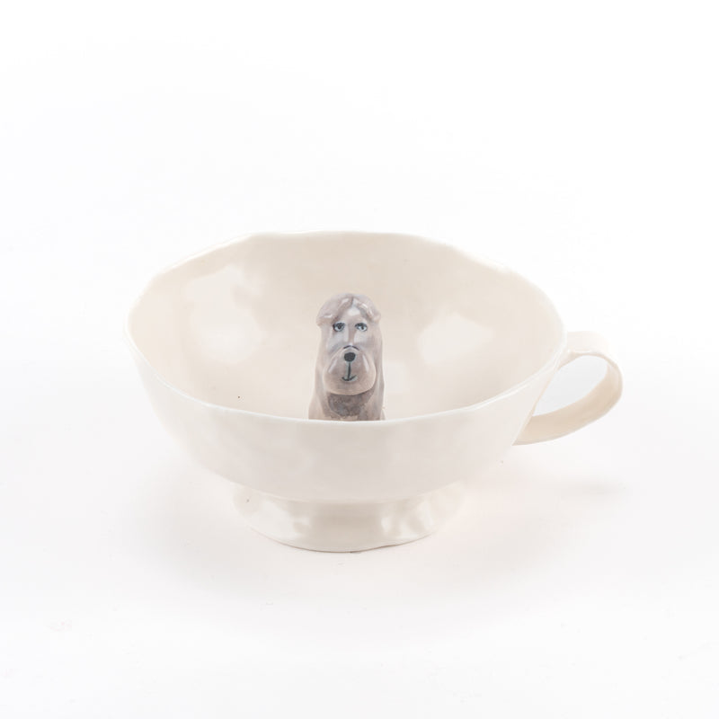 Happy tea cup (Terrier, Gray, Petchi) No.15
