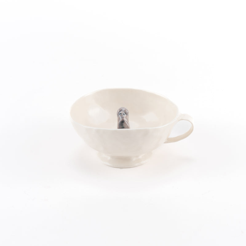 Happy tea cup (Terrier, Gray, Petchi) No.19
