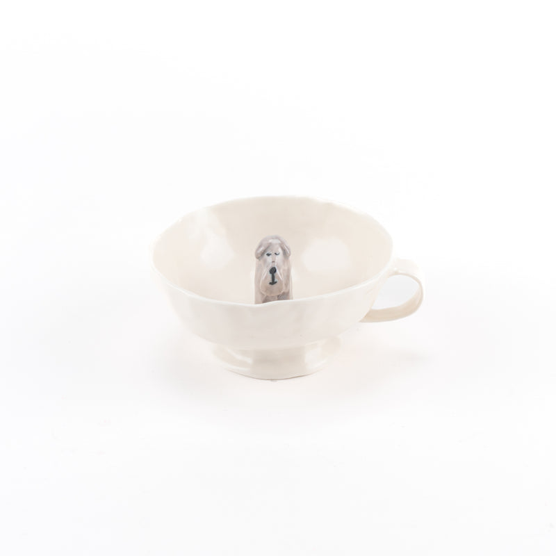 Happiness tea cup (Terrier, Gray, Suyasaya) No.2