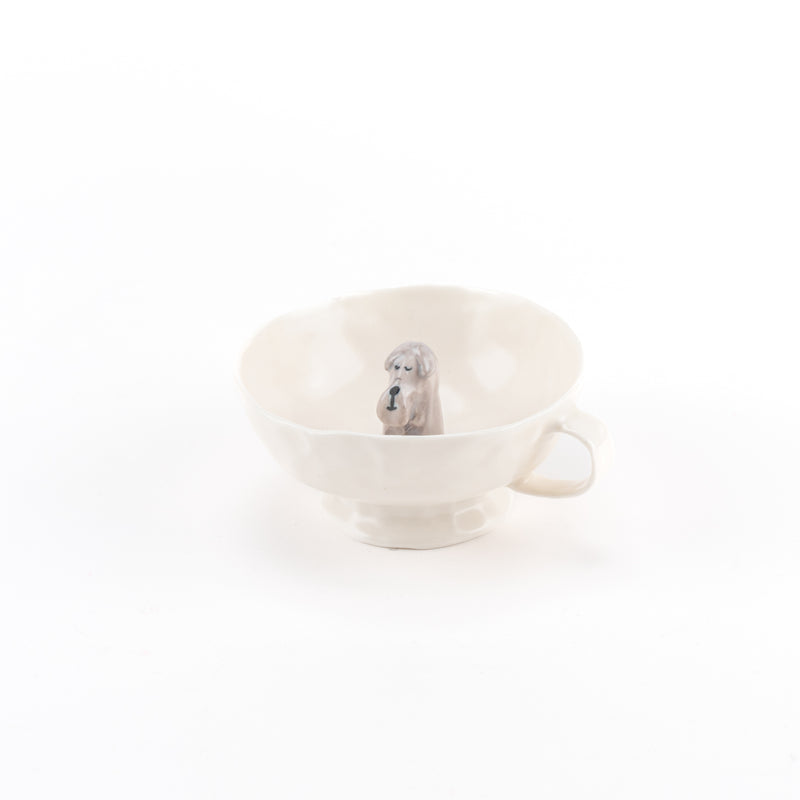 Happiness tea cup (Terrier, Gray, Suyasaya) No.2