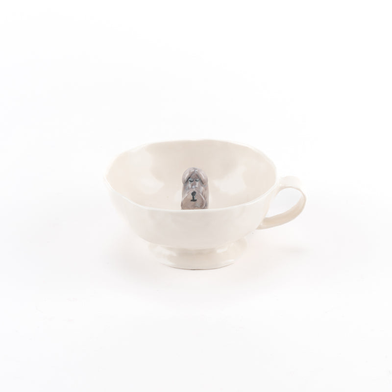 Happiness tea cup (Terrier, Gray, Suyasaya) No.4