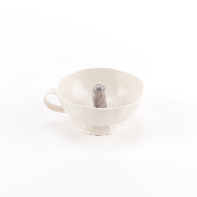 Happiness tea cup (Terrier, Gray, Suyasaya) No.4