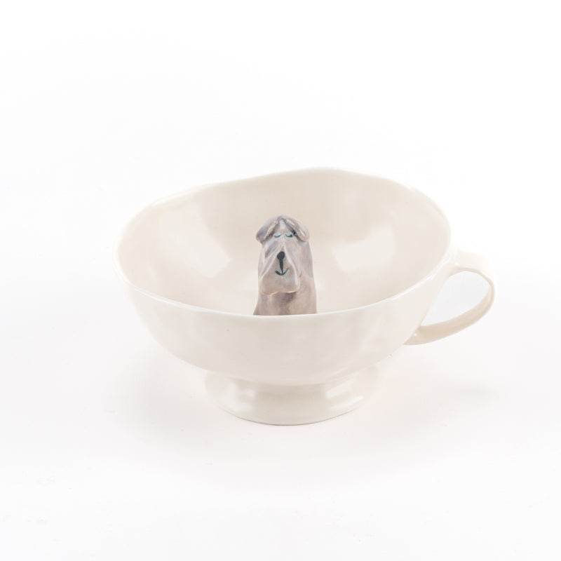 Happiness tea cup (Terrier, Gray, Suyaya) No.6