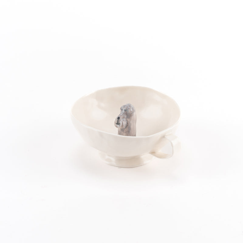 Happiness tea cup (Terrier, Gray, Suyasaya) No.8
