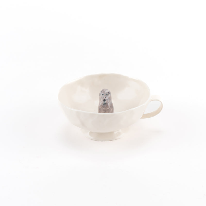 Happy tea cup (Terrier, Gray, Sayashiya) No.10