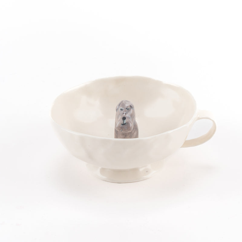 Happy tea cup (Terrier, Gray, Sayashiya) No.10