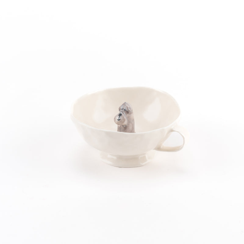 Happy tea cup (Terrier, Gray, Sayashiya) No.13